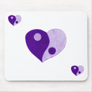 Yin Yang Heart (Lila/Lilac) Mousepad
