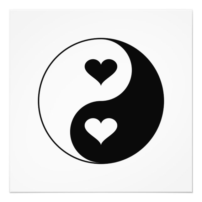 Yin Yang Hearts Fotodruck (Vorne)