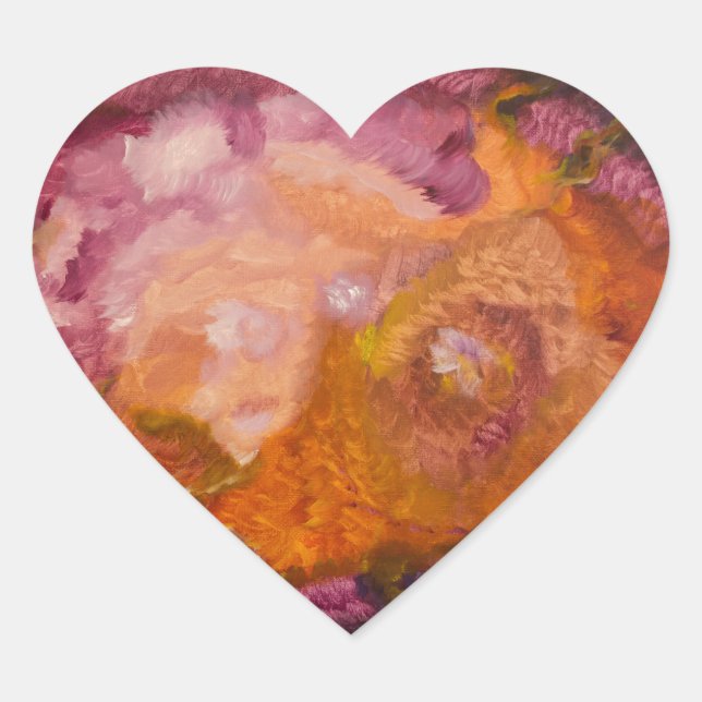 Yin Yang Herz-Aufkleber (Vorderseite)