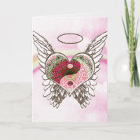 Yin Yang Herz-Engel Wings Aquarell