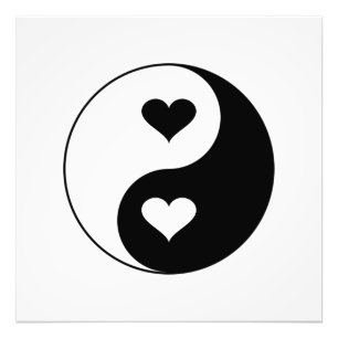 Yin Yang Herzen Fotodruck