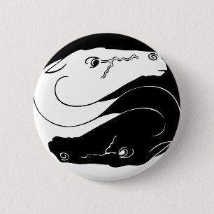 Yin Yang Horse Button