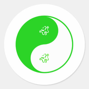 Yin Yang Iren Runder Aufkleber