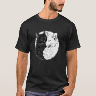 Yin Yang Katze Feng Shui Ying Yang Kätzchen Yin Ya T-Shirt