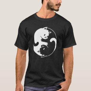 Yin Yang Katze Süße Spiritualität Zen Meditation B T-Shirt