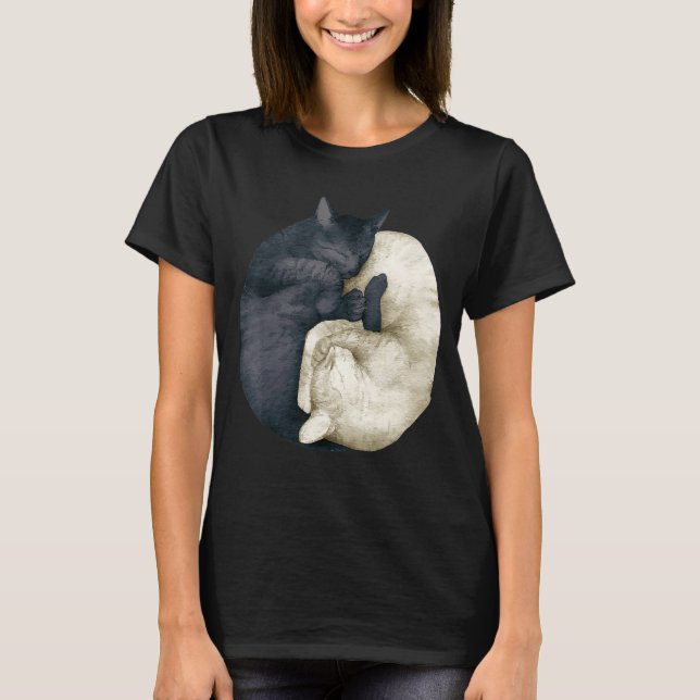 Yin-Yang-Katzen 2 T-Shirt (Vorderseite)
