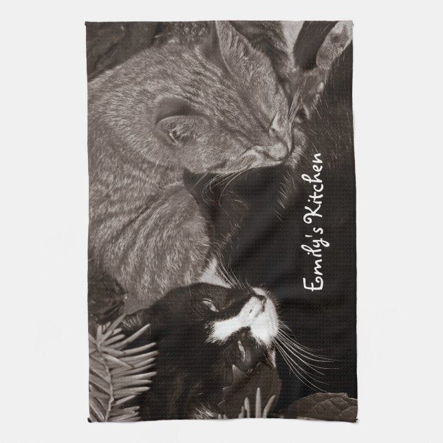 Yin Yang Katzen Handtuch (Vertikal)