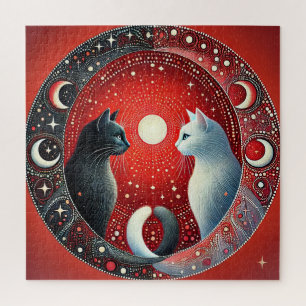 Yin Yang Katzen Künstlerische Balance Harmonie Sze