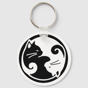 Yin Yang Katzen-Schlüsselanhänger Schlüsselanhänger