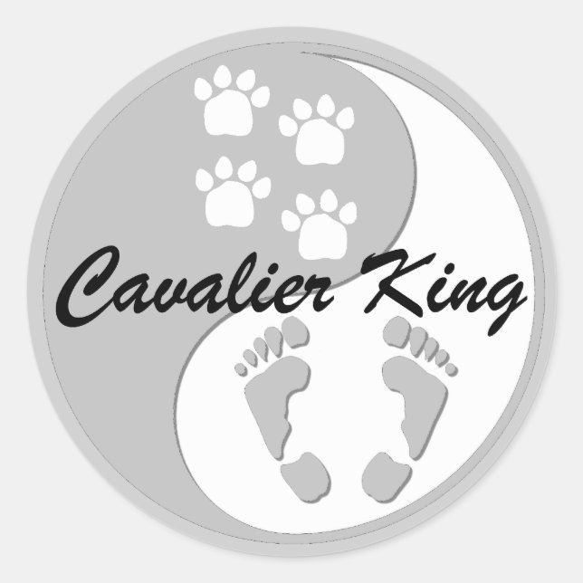 Yin-Yang-Kavalier Runder Aufkleber (Vorderseite)