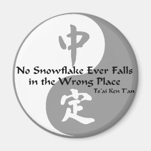 Yin Yang - keine Schnee-Flocke Magnet