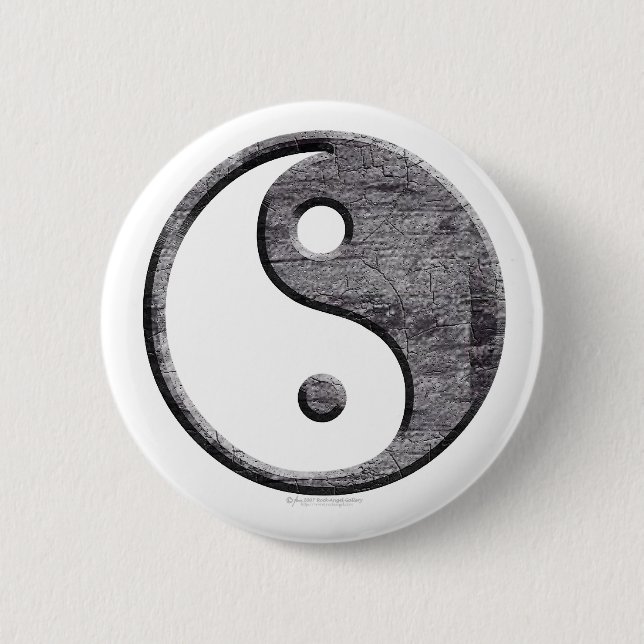 Yin Yang Knopf Button (Vorderseite)