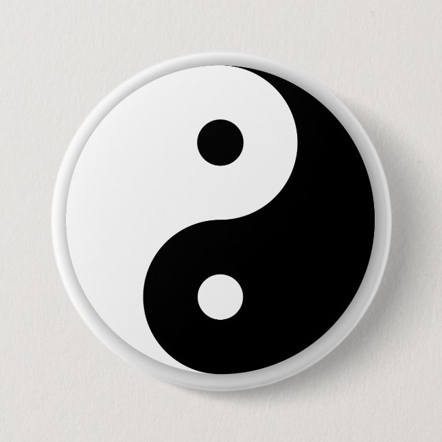 Yin Yang Knopf Button (Vorderseite)