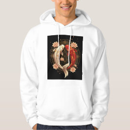 Yin Yang Koi-Fisch mit Lotus-Mandala Hoodie