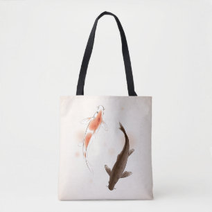 Yin Yang Koi fischt in der orientalischen Tasche