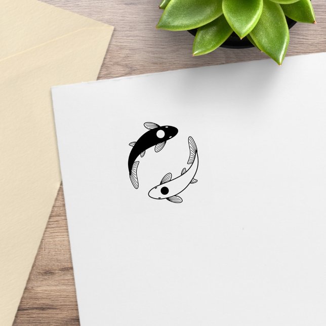 Yin-Yang Koi Fish Pair 2 Gummistempel (Von Creator hochgeladen)
