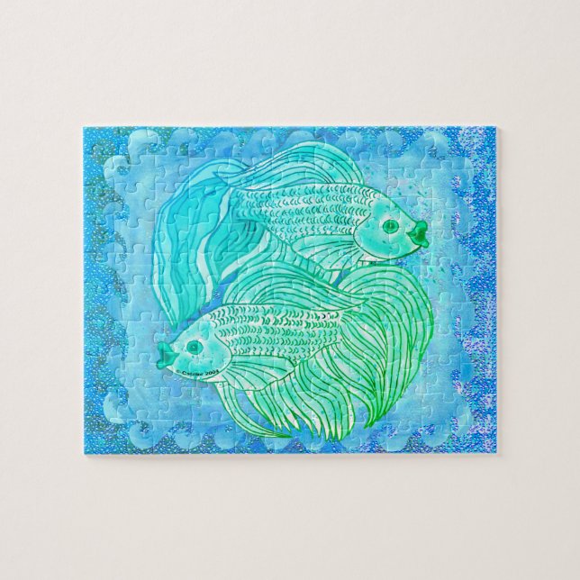 Yin Yang Koi Fish Puzzle (Horizontal)
