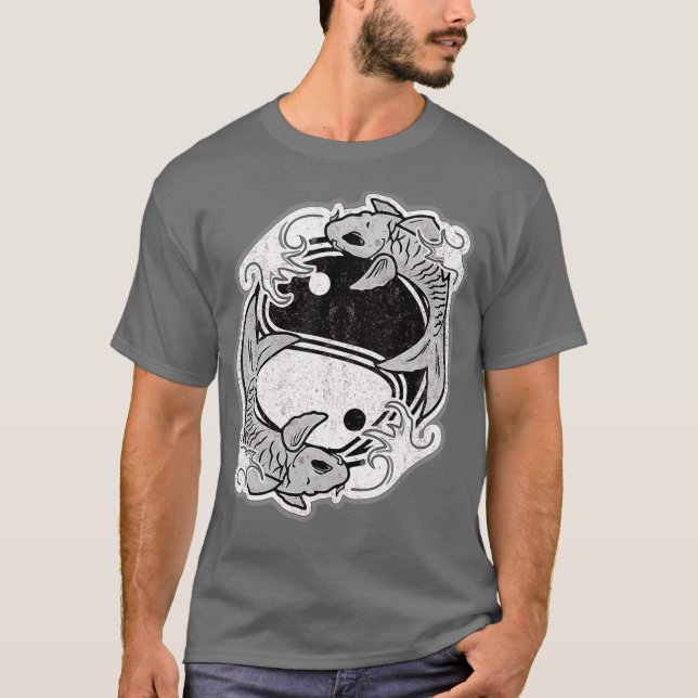 Yin Yang Koi Fish Symbol japanischer asiatischer S T-Shirt (Vorderseite)