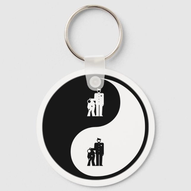 Yin Yang Korrektur Schlüsselanhänger (Vorderseite)