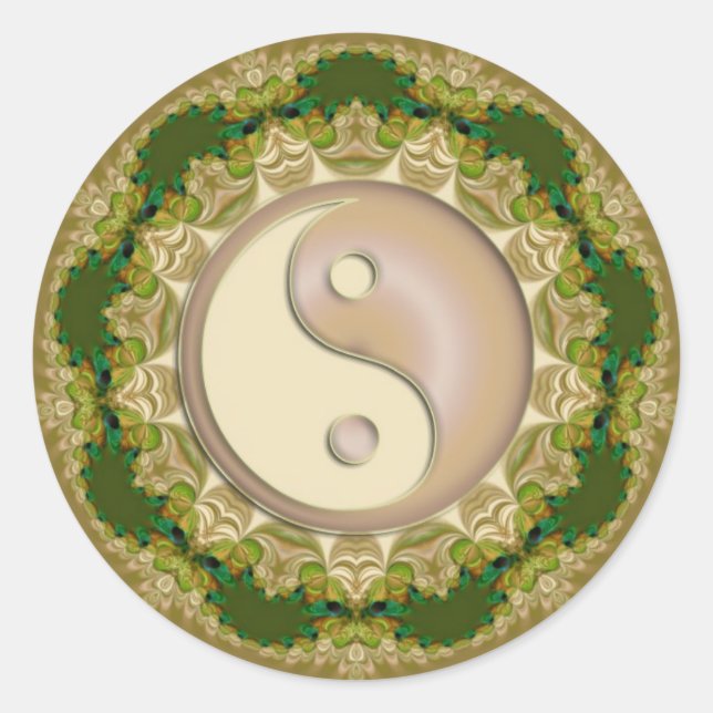 Yin Yang Latte Sticker (Vorderseite)