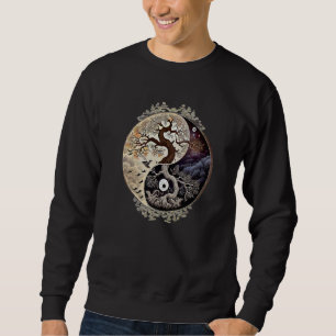Yin Yang Lebensbaum Kunst Premium Sweatshirt
