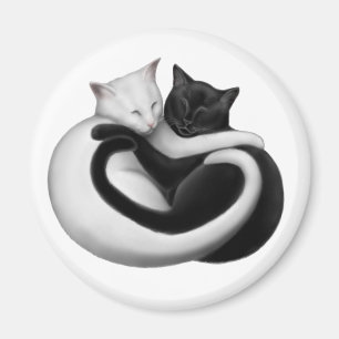 Yin Yang Liebe-Katzen-Magnet Magnet