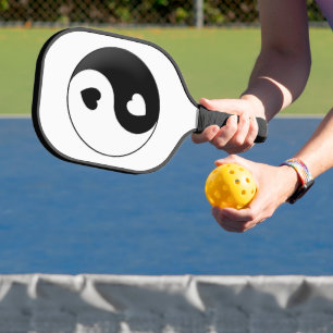 Yin Yang Liebe und Herz Pickleball Schläger
