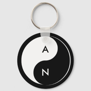 Yin Yang Liebhaber-Initialen-Schlüsselanhänger Schlüsselanhänger