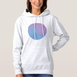 Yin Yang Lila und Blue Peace Meditation Design Hoodie