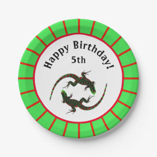 Yin Yang Lizards Birthday Pappteller