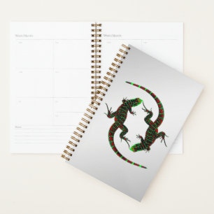 Yin Yang Lizards Silver Planer