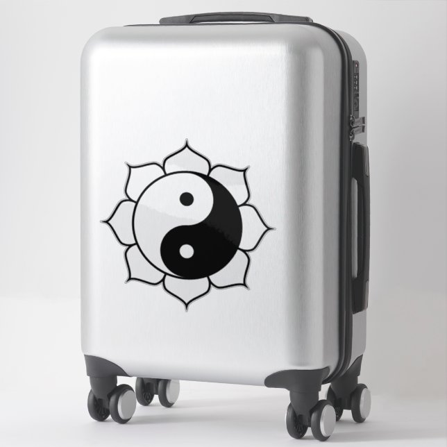 Yin Yang Lotus transparent Aufkleber (Koffer)