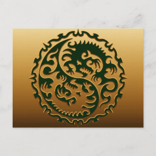 Yin Yang Magical Dragons 3 Postkarte