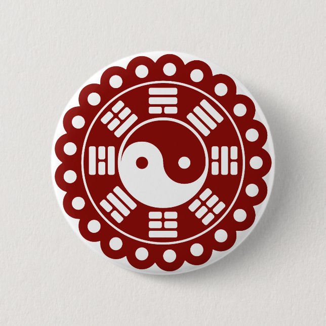 Yin Yang Mandala Button (Vorderseite)