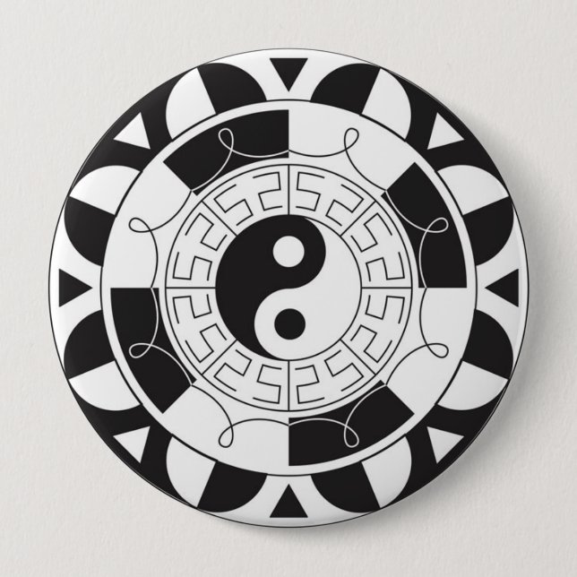 Yin Yang Mandala Button (Vorderseite)