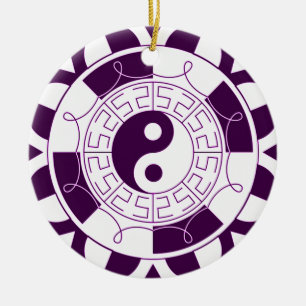 Yin Yang Mandala Keramikornament