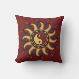 Yin Yang Marone-Design Kissen