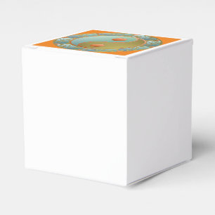 Yin Yang Medaillon Gold Türkis Geschenkschachtel