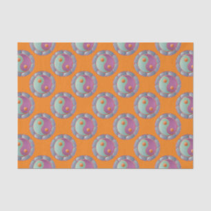 Yin Yang Medallion Violet Turquoise Seidenpapier