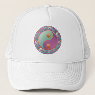 Yin Yang Medallion Violet Turquoise Truckerkappe