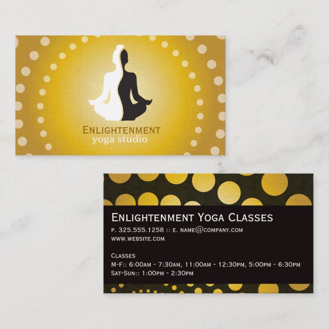 Yin Yang Mediation Logo | Yoga Visitenkarte (Vorne/Hinten)