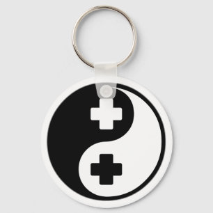 Yin Yang medizinische Unterstützung Schlüsselanhänger