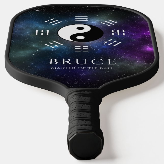 Yin Yang mit Bagua Trigram Symbols I-Ching Pickleball Schläger (Ablage )