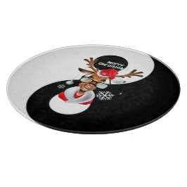 Yin yang mit Reindeer Schneidebrett