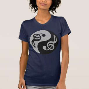 Yin Yang-Musikklatschnote T-Shirt
