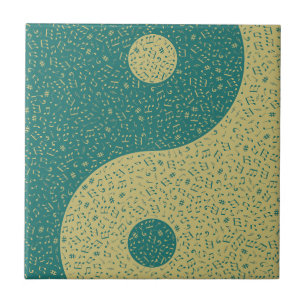 Yin Yang Musiknoten Fliese