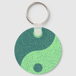 Yin Yang Musiknotens Schlüsselanhänger