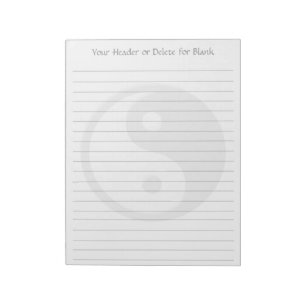 Yin Yang Notizblock