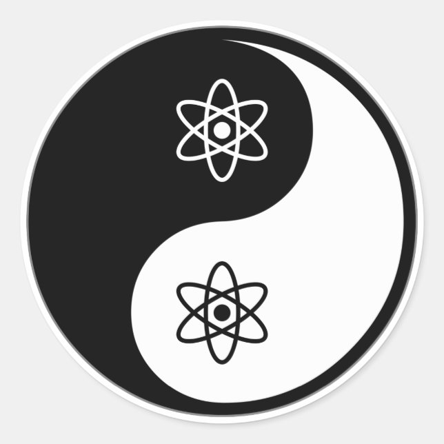 Yin Yang Nuklear Physik Runder Aufkleber (Vorderseite)