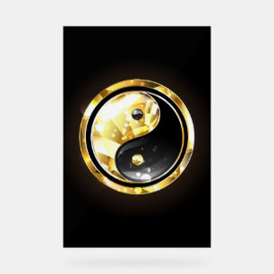 Yin Yang or sur noir